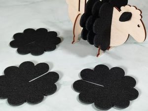 Set de Sous-Verres en Bois Forme Mouton – Découpe Laser Unique | Cadeau Déco Rustique pour Maison ou Bureau - Image 9