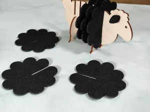 Set de Sous-Verres en Bois Forme Mouton – Découpe Laser Unique | Cadeau Déco Rustique pour Maison ou Bureau - Image 13