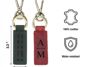 Personalized Leather Valet Keychain – Elegant & Durable - Image 4
